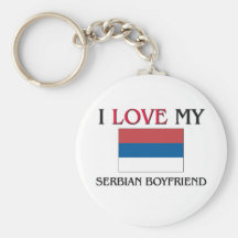 I Love My Serbian Boyfriend Keychain