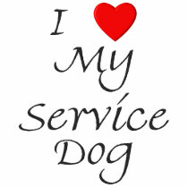I Love My Service Dog Photo Cut Out