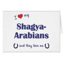 I Love My Shagya-Arabians (Multiple Horses) Greeting Cards