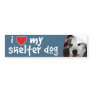 I Love My Shelter Dog Mastiff-Bulldog Mix Bumper Sticker