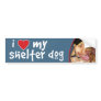 I Love My Shelter Dog Pitbull Bumper Sticker