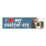 I Love My Shelter Dog - Pitbull Bumper Sticker