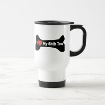 I Love My Shih Tzu - Dog Bone Mugs