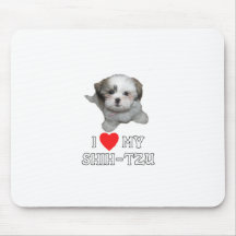 I Love My Shih-Tzu Mouse Pads