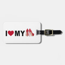 I love my shoes bag tags