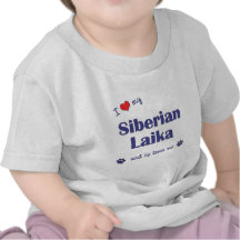 I Love My Siberian Laika (Male Dog) T Shirt