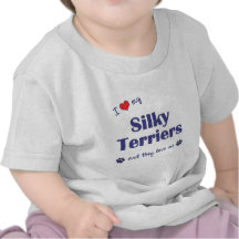 I Love My Silky Terriers (Multiple Dogs) T Shirts