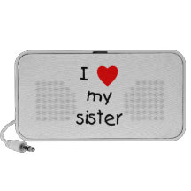 I Love My Sister Travelling Speakers