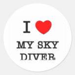 I Love My Sky Diver Sticker
