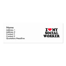 I love my Social Worker Business Card Template