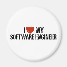 I Love My software Engineer Fridge Magnets
