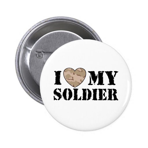 I Love My Soldier Buttons