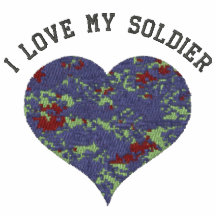I Love My Soldier Camouflage Heart