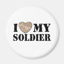 I Love My Soldier Magnets