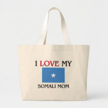 I Love My Somali Mom Tote Bags
