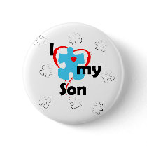 I Love My Son  - Autism Button