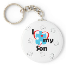 I Love My Son  - Autism Key Chain