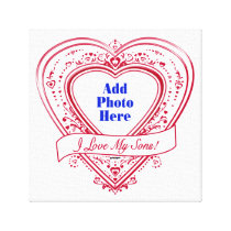 I Love My Sons! Photo Red Hearts canvas prints
