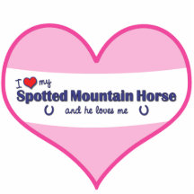 I Love My Spotted Mountain Horse (Male Horse) Photo Sculptures