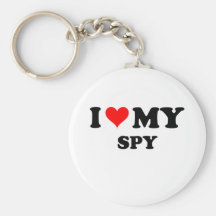 I Love My Spy Key Chains