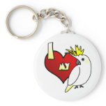 I Love my Sulphur Crested Cockatoo Keychain