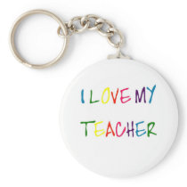 I Love My Teacher (thank you) Keychain