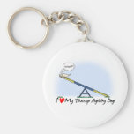 I Love my Teacup Agility Dog Keychain