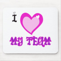 I LOVE My Team Mousepad