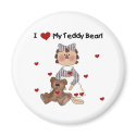 I Love My Teddy Bear magnets