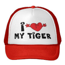 I Love My Tiger Mesh Hat