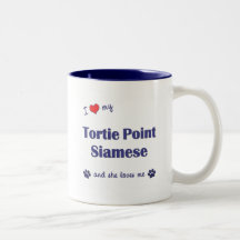 I Love My Tortie Point Siamese (Female Cat) Mug