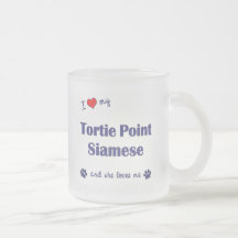 I Love My Tortie Point Siamese (Female Cat) Mugs