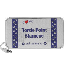 I Love My Tortie Point Siamese (Female Cat) Notebook Speaker