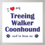 I Love My Treeing Walker Coonhound (Male Dog) Print