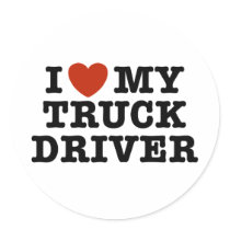 I Love My Truck Driver Stickers