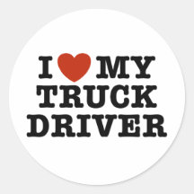 I Love My Truck Driver Stickers