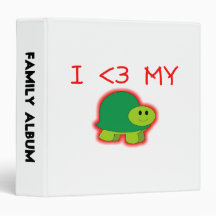 I Love My Turtle Vinyl Binders