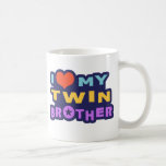I Love My Twin Brother Coffee Mugs