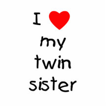I Love My Twin Sister Photo Cut Outs