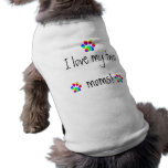 I love my two moms rainbow paw doggie shirt