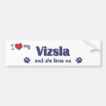 I Love My Vizsla (Female Dog) Bumper Sticker