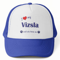 I Love My Vizsla (Female Dog) Hats
