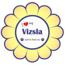 I Love My Vizsla (Male Dog) Photo Cut Out