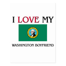 I Love My Washington Boyfriend Postcards