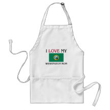 I Love My Washington Mom Aprons