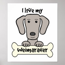 I Love My Weimaraner Posters