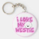 I Love My Westie Keychain