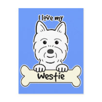 I Love My Westie Postcards