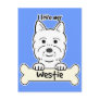 I Love My Westie Postcards