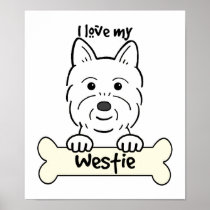 I Love My Westie Poster